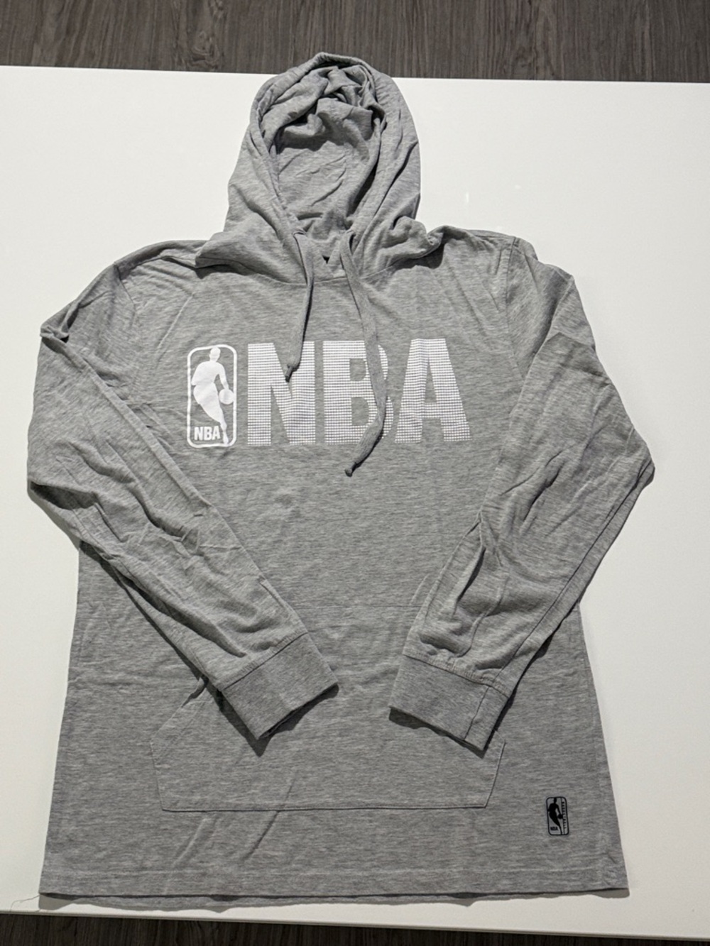 VINTAGE NBA Basketball Warm Up Hoodie Size L /Long Sleeve Hooded Sweatshirt